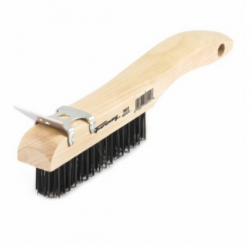 Image of item: Wire Brush (CARBON)  w/ Scrapper 4x16